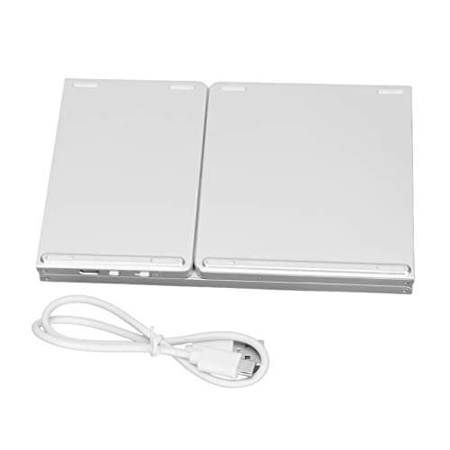 MOUMOUTEN Tragbarer Tastatur -Sperrbildschirmfunktion High Security Dreifache Design -Taschengröße Tastatur für Büroreisen (Silber) von MOUMOUTEN