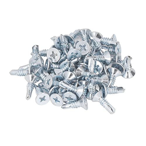 Moumouten -Selbstbohrschrauben, 50 pcs 0,2 x 0,6 Zoll Kreuz -Bohrschraube, Kohlenstoffstahlbohrer -Bolzen für Möbelreparaturen, Haushaltsanlagen (Runder Kopf) von MOUMOUTEN