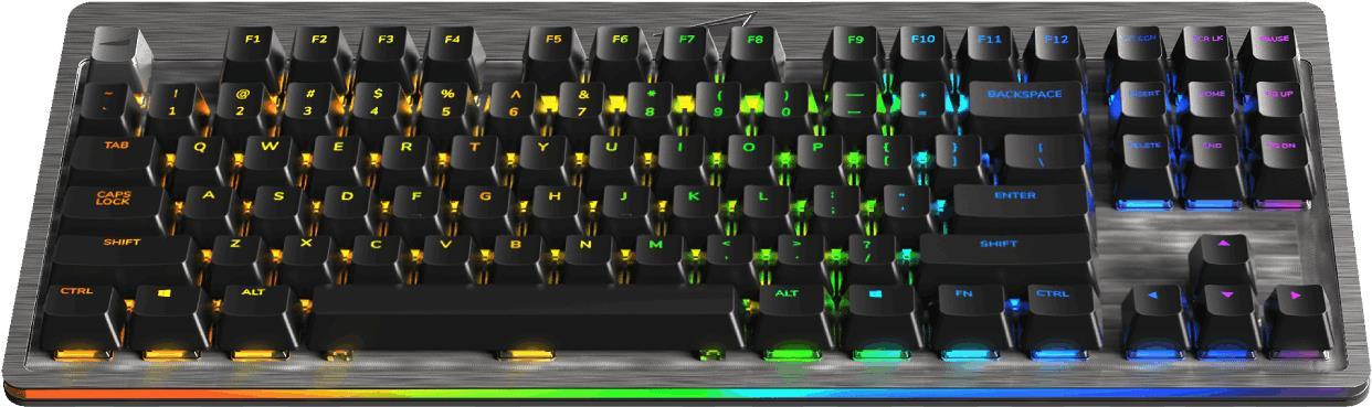 Mountain Everest Core Tastatur USB QWERTZ Deutsch Grau (MG-EVK2G-CO1-DE) von MOUNTAIN