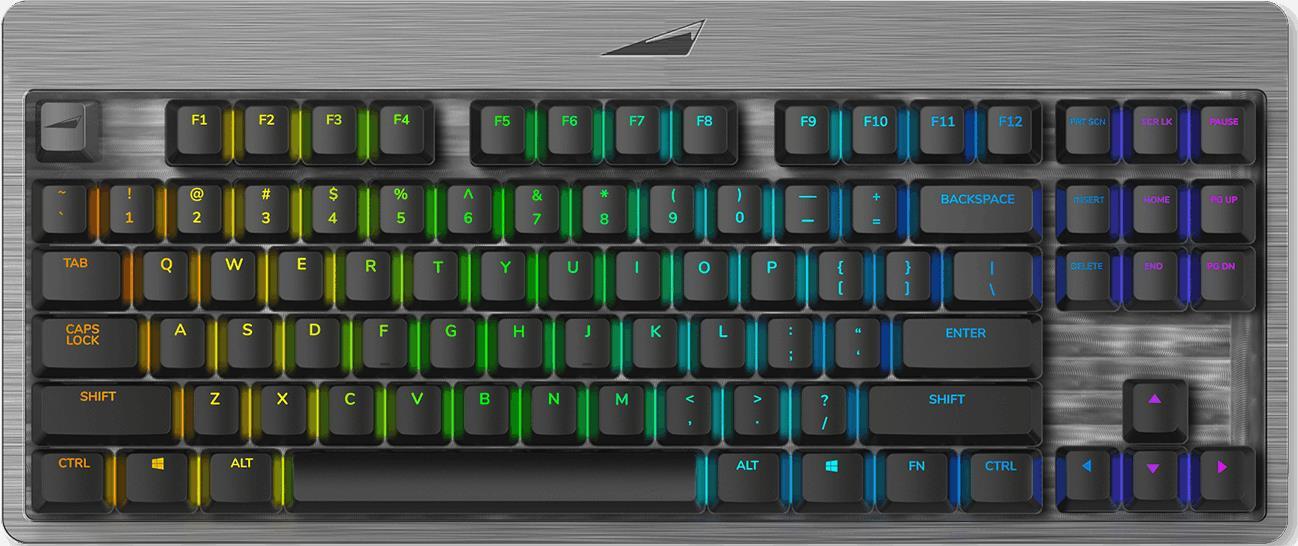Mountain Everest Core Tastatur USB QWERTZ Deutsch Grau (MG-EVK2G-CP1-DE) von MOUNTAIN