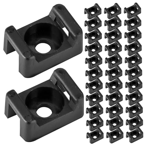 Kabelclips, 100 Stück, Satteltyp, Nylon-Kabelhalter, Mehrzweck-Kabelbinder-Halterung für Lichterketten, Elektrokabel Kabelclips, 100 Stück, Satteltyp, Nylon-Kabelhalter, Mehrzweck-Kabelbinder-Halterung für Lichterketten, Elektrokabel von MOUNTTU