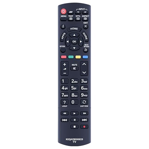 MOVHEIYL N2QAYB000829 Ersatz Fernbedienung für Panasonic TX-L42EW6 TX-42ASW504TX-55AS750E TX-L42ETW60 TX-L47ETW60 TX39AS600E TX-39AS500Y TX47ASW654 TX39AS600E TX-39AS600E Fernseher von MOVHEIYL