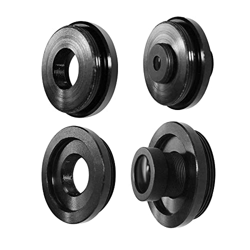 M12 / C M12 / CS Objektivadapter aus Zinklegierung M12 auf CS oder C Mount Adapter Konverterring (M12-C-CS) für Sicherheits-TV-Kamera, 2 Stück von MOWEO