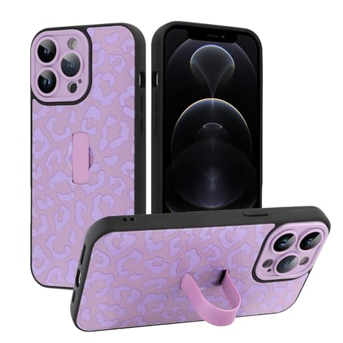 MOWIME Kompatibel mit iPhone 12 Pro Max Hülle mit Fingerschlaufe, Gepardendruck, stoßfest, weiche TPU-Schutzhülle für Frauen und Mädchen, schlanke Anti-Kratz-Hülle für iPhone 12 Pro Max 6,7 Zoll, Lila MOWIME Kompatibel mit iPhone 12 Pro Max Hülle mit Fingerschlaufe, Gepardendruck, stoßfest, weiche TPU-Schutzhülle für Frauen und Mädchen, schlanke Anti-Kratz-Hülle für iPhone 12 Pro Max 6,7 Zoll, Lila von MOWIME