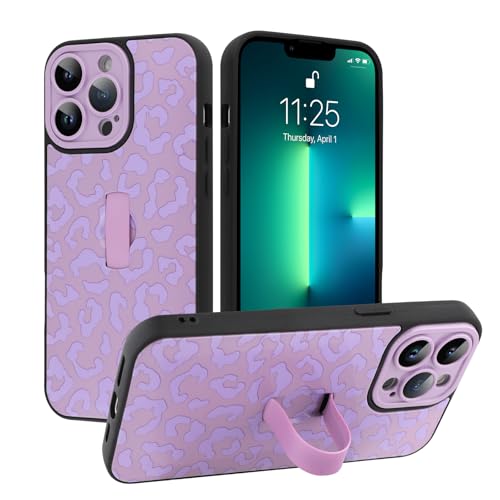 MOWIME Kompatibel mit iPhone 13 Pro Max Hülle mit Fingerband, Gepardendruck, Stoßfeste, weiche TPU-Schutzhülle für Frauen Mädchen, Schlanke Anti-Kratzer Hülle für iPhone 13 Pro Max 6,7 Zoll, Lila MOWIME Kompatibel mit iPhone 13 Pro Max Hülle mit Fingerband, Gepardendruck, Stoßfeste, weiche TPU-Schutzhülle für Frauen Mädchen, Schlanke Anti-Kratzer Hülle für iPhone 13 Pro Max 6,7 Zoll, Lila von MOWIME