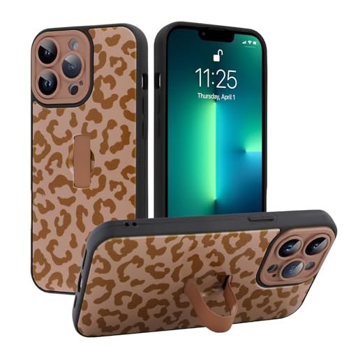 MOWIME Kompatibel mit iPhone 13 Pro Max Hülle mit Fingerband, Gepardendruck Stoßfeste Weiche TPU Schutzhülle für Frauen Mädchen, Schlanke Anti-Kratzer Hülle für iPhone 13 Pro Max 6,7 Zoll, Braun MOWIME Kompatibel mit iPhone 13 Pro Max Hülle mit Fingerband, Gepardendruck Stoßfeste Weiche TPU Schutzhülle für Frauen Mädchen, Schlanke Anti-Kratzer Hülle für iPhone 13 Pro Max 6,7 Zoll, Braun von MOWIME