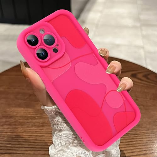 MOWIME Kompatibel mit iPhone 14 Pro Max Hülle, süßes Kunstdesign, ästhetisches Muster, stoßfest, weiche TPU-Schutzhülle für Frauen und Mädchen, schlanke Anti-Kratz-Hülle für iPhone 14 Pro Max 17 cm von MOWIME