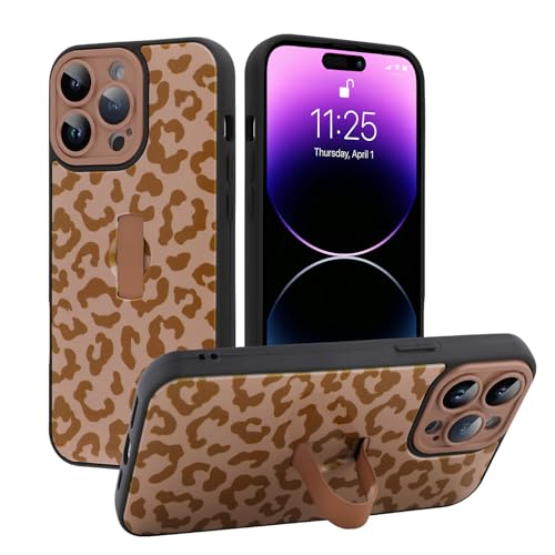 MOWIME Kompatibel mit iPhone 14 Pro Max Hülle mit Fingerband, Gepardendruck Stoßfeste Weiche TPU Schutzhülle für Frauen Mädchen, Schlanke Anti-Kratzer Hülle für iPhone 14 Pro Max 6,7 Zoll, Braun MOWIME Kompatibel mit iPhone 14 Pro Max Hülle mit Fingerband, Gepardendruck Stoßfeste Weiche TPU Schutzhülle für Frauen Mädchen, Schlanke Anti-Kratzer Hülle für iPhone 14 Pro Max 6,7 Zoll, Braun von MOWIME