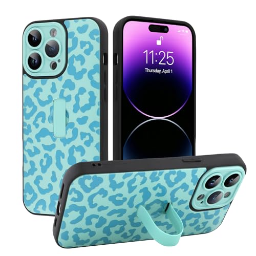 MOWIME Kompatibel mit iPhone 14 Pro Max Hülle mit Fingerschlaufe, Gepardendruck, Stoßfeste Weiche TPU Schutzhülle für Frauen Mädchen, Schlanke Anti-Kratzer Hülle für iPhone 14 Pro Max 6,7 Zoll, Blau MOWIME Kompatibel mit iPhone 14 Pro Max Hülle mit Fingerschlaufe, Gepardendruck, Stoßfeste Weiche TPU Schutzhülle für Frauen Mädchen, Schlanke Anti-Kratzer Hülle für iPhone 14 Pro Max 6,7 Zoll, Blau von MOWIME