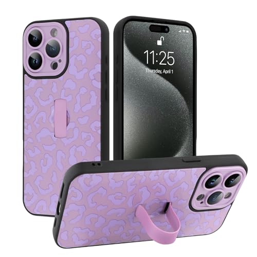 MOWIME Kompatibel mit iPhone 15 Pro Max Hülle mit Fingerschlaufe, Gepardendruck, stoßfest, weiche TPU-Schutzhülle für Frauen und Mädchen, schlanke Anti-Kratz-Hülle für iPhone 15 Pro Max 6,7 Zoll, Lila MOWIME Kompatibel mit iPhone 15 Pro Max Hülle mit Fingerschlaufe, Gepardendruck, stoßfest, weiche TPU-Schutzhülle für Frauen und Mädchen, schlanke Anti-Kratz-Hülle für iPhone 15 Pro Max 6,7 Zoll, Lila von MOWIME