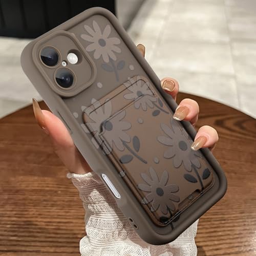 MOWIME Kompatibel mit iPhone 16 Plus Hülle mit Kartenhalter, Gänseblümchen Blume, stoßfest, weiche TPU-Schutzhülle, für Damen und Mädchen, Anti-Kratzer Wallet Case für iPhone 16 Plus 6,7 Zoll, Braun MOWIME Kompatibel mit iPhone 16 Plus Hülle mit Kartenhalter, Gänseblümchen Blume, stoßfest, weiche TPU-Schutzhülle, für Damen und Mädchen, Anti-Kratzer Wallet Case für iPhone 16 Plus 6,7 Zoll, Braun von MOWIME