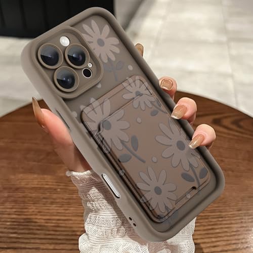 MOWIME Kompatibel mit iPhone 16 Pro Hülle mit Kartenhalter, Gänseblümchen Floral Stoßfest Weich TPU Schutzhülle Frauen Mädchen Anti-Kratzer Wallet Case für iPhone 16 Pro 6,3 Zoll, Braun MOWIME Kompatibel mit iPhone 16 Pro Hülle mit Kartenhalter, Gänseblümchen Floral Stoßfest Weich TPU Schutzhülle Frauen Mädchen Anti-Kratzer Wallet Case für iPhone 16 Pro 6,3 Zoll, Braun von MOWIME