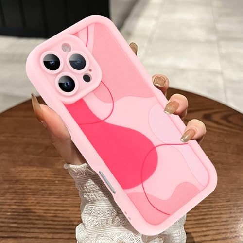 MOWIME Kompatibel mit iPhone 16 Pro Max Hülle, süßes Kunstdesign, ästhetisches Muster, stoßfest, weiche TPU-Schutzhülle für Frauen und Mädchen, schlanke Anti-Kratz-Hülle für iPhone 16 Pro Max 6,9 Zoll von MOWIME