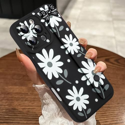 MOWIME Kompatibel mit iPhone 16 Pro Max Hülle mit Schleife, Gänseblümchen Blume Stoßfeste Weiche TPU Schutzhülle für Frauen Mädchen, Slim Anti-Kratzer Hülle für iPhone 16 Pro Max 6,9 Zoll, Schwarz MOWIME Kompatibel mit iPhone 16 Pro Max Hülle mit Schleife, Gänseblümchen Blume Stoßfeste Weiche TPU Schutzhülle für Frauen Mädchen, Slim Anti-Kratzer Hülle für iPhone 16 Pro Max 6,9 Zoll, Schwarz von MOWIME