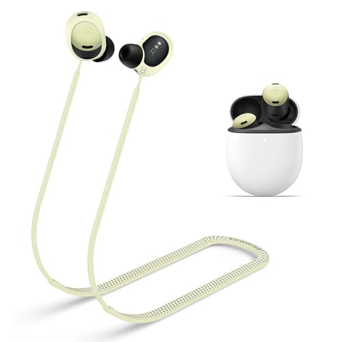 MOWYEOK Anti-Lost Strap für Kopfhörer, kompatibel mit Google Pixel Buds Pro Ohrhörer,weiches Silikon Anti Lost Lanyard, geeignet für Outdoor Sportarten, Laufen,Fitness - Grün von MOWYEOK