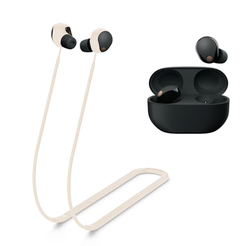 MOWYEOK Anti-Lost Strap für Kopfhörer, kompatibel mit Sony WF-1000XM5 Ohrhörer,weiches Silikon Anti Lost Lanyard, geeignet für Outdoor Sportarten, Laufen,Fitness - Weiß von MOWYEOK