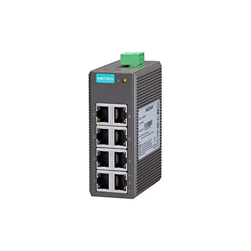 EDS-208 Moxa 8-Port Entry Level Unmanaged Ethernet Switch mit 8 10/100BTX Ports (Kunststoffgehäuse) (Netzteil Nicht im Lieferumfang enthalten) von MOXA