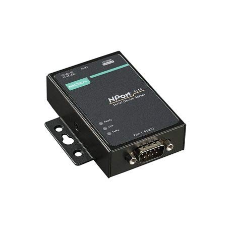 MOXA NPort 5110-T Serieller Server mit 1 Port 10/100 Ethernet, RS232, DB9 Stecker, -40 bis 75 °C Betriebstemperatur von MOXA