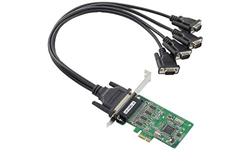 Moxa CP-104EL-A-DB9M Schnittstellenkarte/Adapter Seriell Eingebaut - Zubehör (PCIe, Seriell, PCIe 1.0, RS-232, Grün, PC) von MOXA