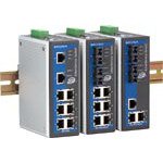 Moxa EDS-405A-T Ethernet Switch mit 5 x 10/100BaseTX Ports, -40 bis 75 °C Betriebstemperatur. von MOXA