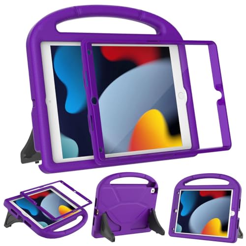 MOXOTEK Kinder-Schutzhülle für iPad 9. / 8. / 7. Generation 25,9 cm (10,2 Zoll) 2021/2020/2019, Hülle für iPad Air 3. Generation/Pro 10,5 Zoll, langlebig, stoßfest, mit Displayschutzfolie für iPad von MOXOTEK