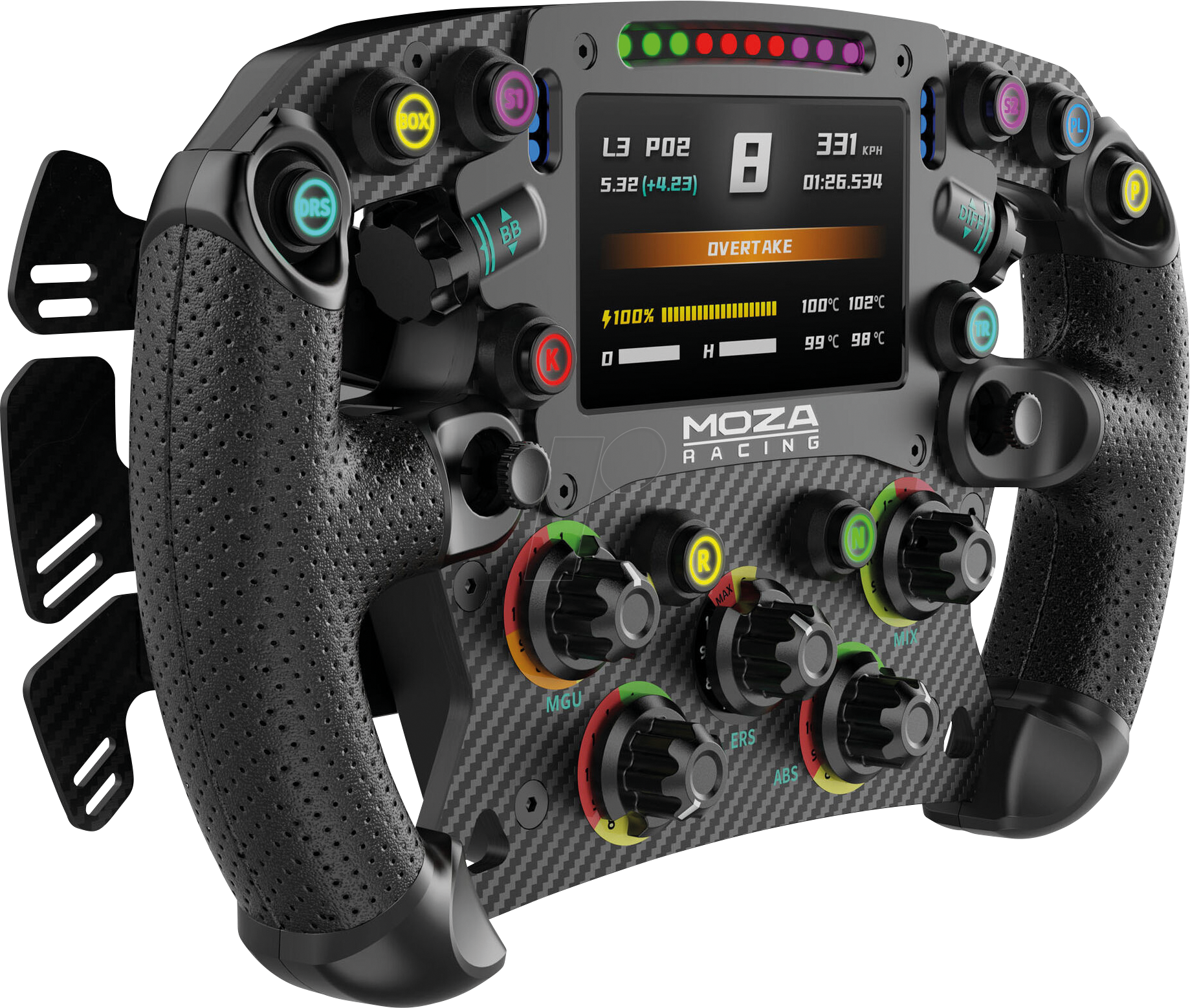 MOZA RS068 - MOZA FSR2 Highend Formel-Lenkrad (28 cm) von MOZA RACING