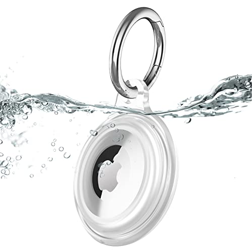 IPX8 wasserdichte AirTag-Schlüsselanhänger-Hülle, leicht, kratzfest, einfache Installation, weich, stoßfest, Airtag-Halter für Gepäck, Schlüssel, Hundehalsband, transparent, 1 Stück IPX8 wasserdichte AirTag-Schlüsselanhänger-Hülle, leicht, kratzfest, einfache Installation, weich, stoßfest, Airtag-Halter für Gepäck, Schlüssel, Hundehalsband, transparent, 1 Stück von MOZOTER