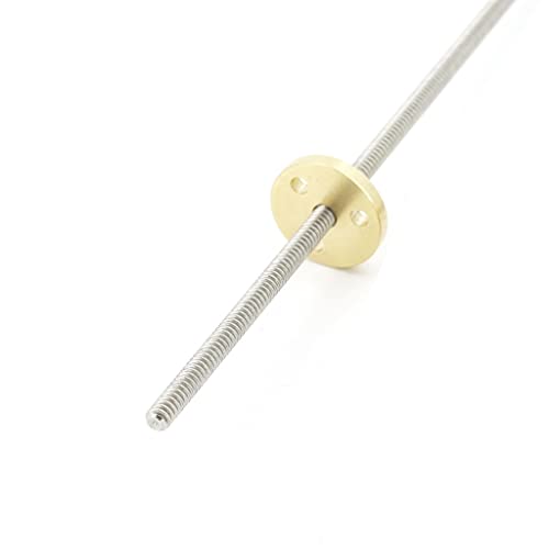 T4 Edelstahl-Trapezschraube Länge 250 Mm Mit Messingmutter, For Heimwerker-Gewindestange (Color : Pitch 1 lead 1mm) von MOZTO