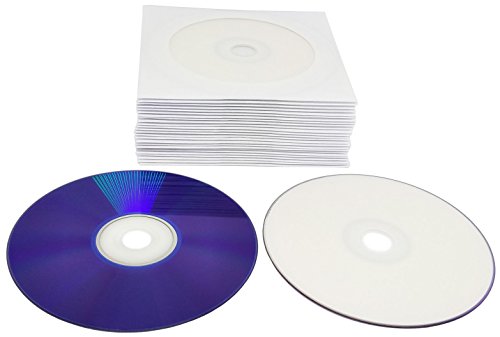 MP-Pro Bedruckbare 8,5 GB Dual-Layer DVD+R Rohlinge Inkjet Printable Weiß in CD-Hüllen aus Papier mit Folienfenster - 25 Stück von MP-Pro