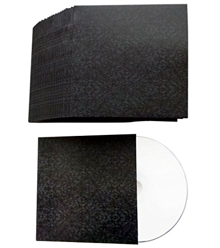 MP-Pro CD-Hüllen aus Karton Schwarz Abstrakt Design Bedruckte CD-Kartonstecktaschen mit Klarlack Versiegelt - 50 Stück von MP-Pro