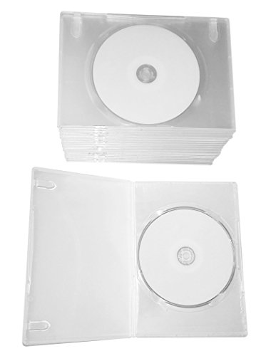 MP-Pro Smart-Glossy DVD-Rohlinge 4,7 GB DVD-R Inkjet Printable Weiß Glänzend Bedruckbar - 10 Stück in Slim DVD Hüllen Farblos von MP-Pro