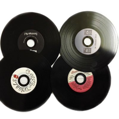 Vinyl CD Rohlinge Bedrucken Lassen Schallplatten Retro-Look CD-R 80min/700MB Bedruckt in UV-Druck Wasserfest und Kratzfest - 50 Stück von MP-Pro