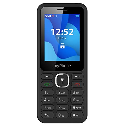 MP myPhone 6320 Tastenhandy ohne Vertrag 2,4” Seniorenhandy mit Taschenlampe, Dual SIM, Kamera, FM Radio, MP3, Lange Akku 1000mAh, Bluetooth, SD, Mobiltelefon, Rentner Handy, Großtastenhandy - Schwarz von MP myPhone