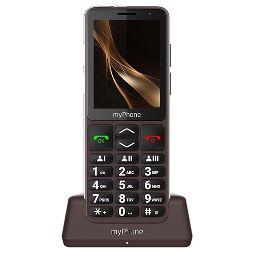 myPhone Bueno LTE Seniorenhandy ohne Vertrag, mit SOS-Taste, große Tasten, 2,8" Farbdisplay, 4G, Lange Standby-Zeit (2000 mAh), Kamera, Ladestation, Taschenlampe – Praline Collection myPhone Bueno LTE Seniorenhandy ohne Vertrag, mit SOS-Taste, große Tasten, 2,8" Farbdisplay, 4G, Lange Standby-Zeit (2000 mAh), Kamera, Ladestation, Taschenlampe – Praline Collection von MP myPhone