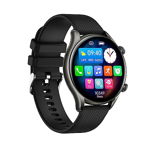 wasserdichte, elegant, sportliche, robuste Smartwatch myPhone Watch EL schwarz mit großem Akku bis zu 10 Tage von MP myPhone