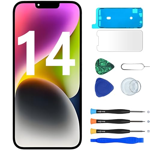 MP+ für iPhone 14 Display Reparaturset – LCD Bildschirm Ersatz mit 3D Touch & Vormontiertem Rahmen – inkl. Werkzeug & Kleber – DIY Touchscreen Reparaturkit MP+ für iPhone 14 Display Reparaturset – LCD Bildschirm Ersatz mit 3D Touch & Vormontiertem Rahmen – inkl. Werkzeug & Kleber – DIY Touchscreen Reparaturkit von MP+