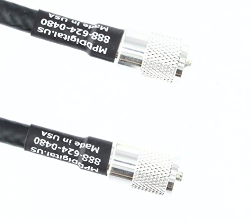 MPD Digital, LMR400UF-PL259 Amphenol – 4 LMR-400 UltraFlex mit Amphenol PL-259 UHF Steckern, 400uF Ultra Flex Koaxial-Antennenkabel, hergestellt in den USA von MPD Digital