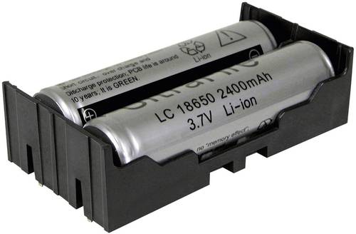 MPD BK-18650-PC4 Batteriehalter 2x 18650 Durchsteckmontage THT (L x B x H) 77.7 x 40.21 x 21.54mm von MPD