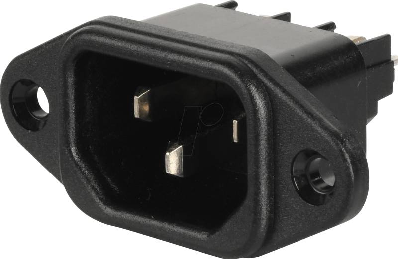 MPE 42R014122 - Kaltgeräteeinbaustecker C14, Längsflansch von MPE-GARRY