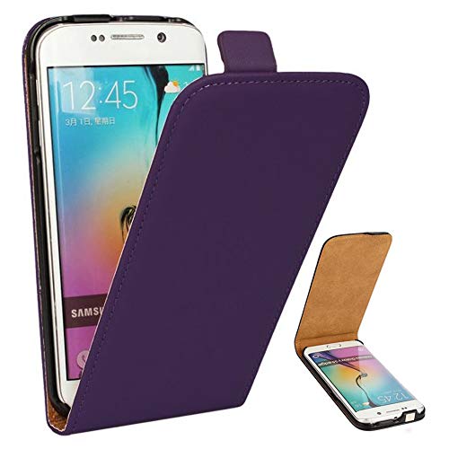 MPG Flip Case Hülle für HTC One M8, Handyhülle Violett Lila, Tasche Handytasche Schutzhülle mit Magnet-Verschluss von MPG