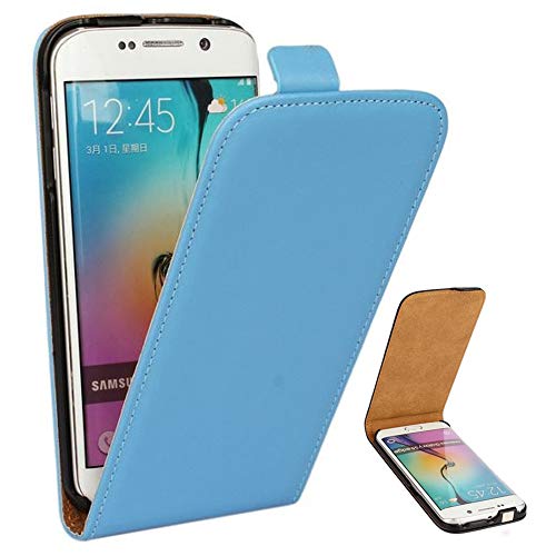 MPG Flip Case Hülle für Samsung Galaxy Alpha, Handyhülle Hellblau, Tasche Handytasche Schutzhülle mit Magnet-Verschluss von MPG