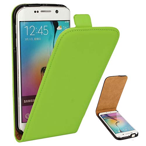 MPG Flip Case Hülle für Samsung Galaxy S6, Handyhülle Grün, Tasche Handytasche Schutzhülle mit Magnet-Verschluss von MPG