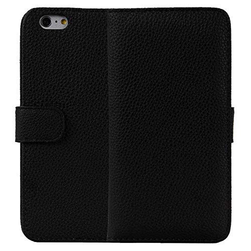 MPG Handy Hülle für iPhone 6 / 6S Handyhülle Klappbar Schwarz, Tasche Handytasche Schutzhülle [Flipcase Wallet Etui inkl. 3X Kartenfach und Magnet-Verschluss] von MPG