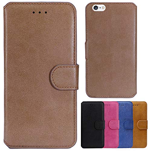 MPG Handyhülle für iPhone 5 5s Hülle Flip Case Klappbar Tasche Magnetisch Klapphülle Schutzhülle für iPhone 5 5s - Braun (Mokka) von Roar