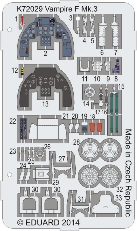 Vampire F Mk.3 Coloured photo-etched parts Vampire F Mk.3 Coloured photo-etched parts von MPM