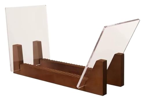 MPMPM DVD-Aufbewahrung, Holz mit transparenter Acrylplatte, Anzeige von Schallplatten oder CDs, langlebiger Mehrzweck-Organizer zur Schallplattenaufbewahrung von MPMPM