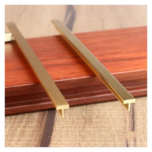 T-förmige Übergangsstreifen aus Messing for Bodenbeläge, gebürstete/polierte Schwellennahtabdeckung, Dekoration for Holz- und Fliesenböden, for LVT/Vinyl/Fliesen/Holz/Laminat(Polished,6mm) von MPMPM