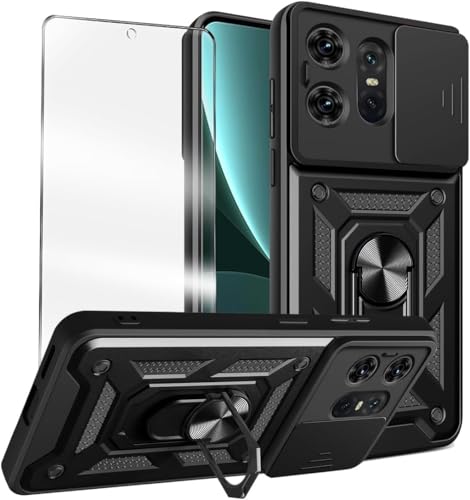MQERYBV hülle für Motorola Moto Edge 50 Handyhülle Kameraschutz Slide Camera mit 1 Stück Panzer Schutz Glas, 360 Grad Drehbar Metall Ring Fallschutz Handy Hüllen Outdoor Schutzhülle Cover Schwarz MQERYBV hülle für Motorola Moto Edge 50 Handyhülle Kameraschutz Slide Camera mit 1 Stück Panzer Schutz Glas, 360 Grad Drehbar Metall Ring Fallschutz Handy Hüllen Outdoor Schutzhülle Cover Schwarz von MQERYBV
