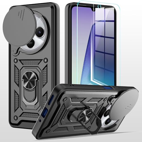 MQERYBV hülle für Xiaomi Redmi 14C Handyhülle Kameraschutz Slide Camera mit 1 Stück Panzer Schutz Glas, 360 Grad Drehbar Metall Ring Fallschutz Handy Hüllen Outdoor Schutzhülle Cover Schwarz MQERYBV hülle für Xiaomi Redmi 14C Handyhülle Kameraschutz Slide Camera mit 1 Stück Panzer Schutz Glas, 360 Grad Drehbar Metall Ring Fallschutz Handy Hüllen Outdoor Schutzhülle Cover Schwarz von MQERYBV