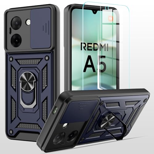 MQERYBV hülle für Xiaomi Redmi A5 HandyhülleKameraschutz Slide Camera mit Glasfolie Schutzfolie, 360 Grad Drehbar Metall Ring Fallschutz Handy Hüllen Outdoor Schutzhülle Cover,Blau MQERYBV hülle für Xiaomi Redmi A5 HandyhülleKameraschutz Slide Camera mit Glasfolie Schutzfolie, 360 Grad Drehbar Metall Ring Fallschutz Handy Hüllen Outdoor Schutzhülle Cover,Blau von MQERYBV